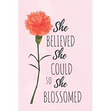 Imagem de She believed: Cute Pink Diary Notebook with Motivational Meme on the Cover(110 Blank Unlined Pages, 6 x 9)(Gift Ideas for Girl) Journals to write in for Women