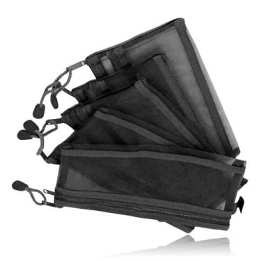 Imagem de Bolsa de armazenamento à prova d'água, tecido de nylon forte seguro e prático, 10 peças de sacos de armazenamento de arquivos de malha para necessidades de viagem de escritório para papel A6 (preto)