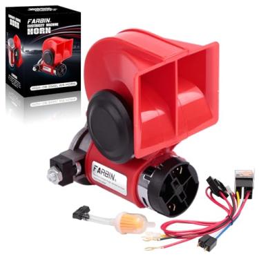 Imagem de FARBIN Kit de buzina de ar alto 12V com buzina de relé para caminhão, carro, motocicleta, carrinho de golfe, barco, jipes CRV