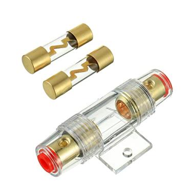 Imagem de SIGANDG Porta-Fusível Em Linha Awg Calibre 4-8 com Fusíveis Agu de 80 A para Áudio Automotivo, Alarme, Amplificador, Compressores, Porta-Fusível Em Linha À Prova D'Água de 80 A