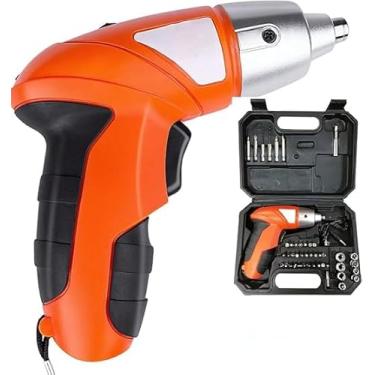 Imagem de Furadeira Elétrica Parafusadeira Sem Fio 220rpm 100V/240V com Kit Maleta com 45 Peças