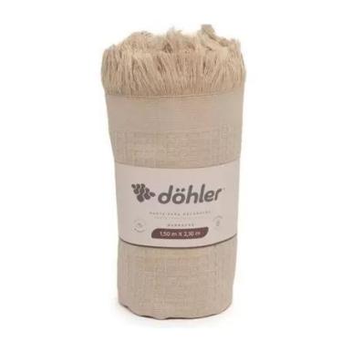 Imagem de Manta para Sofá Dohler 100% Algodão 1,5 x 2,10m, Creme