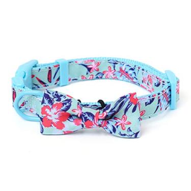 Imagem de Mile High Life | Coleção Natural Wild Flower | Tecido de algodão macio de poliéster | Coleiras de cachorro para meninas | Coleira borboleta | Coleira de bandana (cravo, gola e gravata borboleta: pescoço pequeno 28-38 cm - 9 kg)