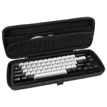 Imagem de Linkidea Estojo Rígido De Viagem Para Teclado Compacto De 65%, Computador Com 68 Teclas, Teclado Sem Fio/Com Fio, Bolsa De Armazenamento Para Transporte, Compatível Com Keychron Q2 V2 Corsair K65 Pr