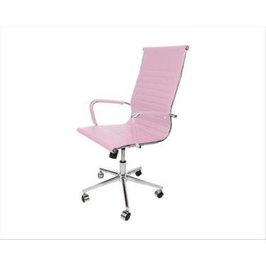 Imagem de Cadeira Escritório Giratória Charles Eames Presidente Rosa - BERING