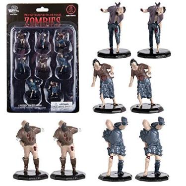 Imagem de 8 Painted Fantasy Zombie Mini Figures- All Unique Designs- 1" Hex-Sized Compatible with DND Dungeons and Dragons & Pathfinder and All RPG Tabletop Games