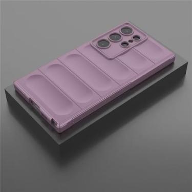 Imagem de HPQWN Para Galaxy S25Ultra Silicone Soft Case Capa à prova de choque (para Galaxy S25Ultra/Roxo)
