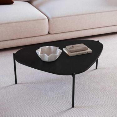 Imagem de Mesa de Centro Orgânica p/ Sala de Estar 76,8cm Pés em Metal - Artesan