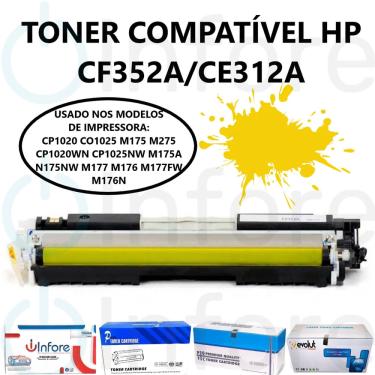 Imagem de Toner Compatível Cf352a Ce312a para M175 M275 CP1020 CP1025 M175A M175NW CP1025NW CP1020WN Amarelo
