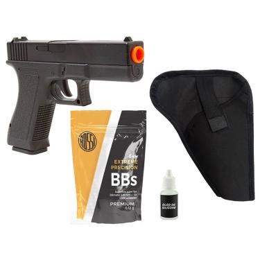 Imagem de Pistola de Airsoft Spring Vigor Glock V307 6mm + 1000 BBs 0.12g + Coldre Cinto + Óleo