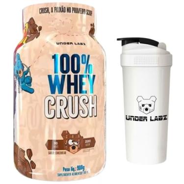 Imagem de Combo Under Labz - 100% Whey Protein Crush - 900g - Sabor Chocobear (Chocolate) + Coqueteleira
