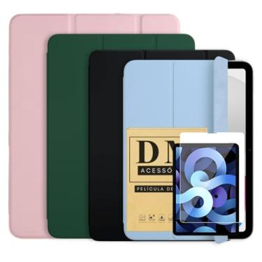 Imagem de Capa Case Tablet Para iPad Air 4ª e 5ª 11 Pol M2 2024 + Pel DM ACESSÓRIOS (AZUL BEBÊ)