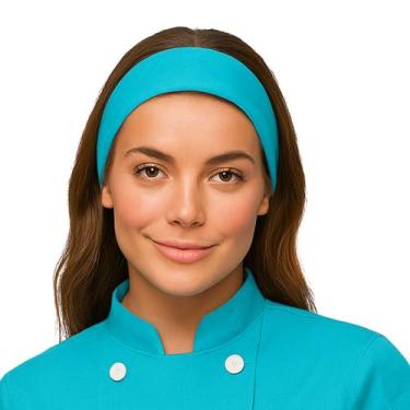 Imagem de Faixa De Cabelo Feminina Para Chef Cozinha Restaurante Confeitaria Pad