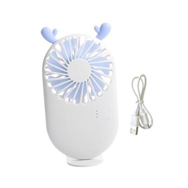 Imagem de Ｂｅｓｇａ Fã de desktop portátil portátil portátil Mini -fã de fãs de veados portátil para mulheres Férias de férias ao ar livre acampar