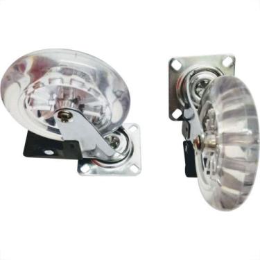 Imagem de Rodizio Jomarca Silicone Base Giratoria Com Trava 100 2184