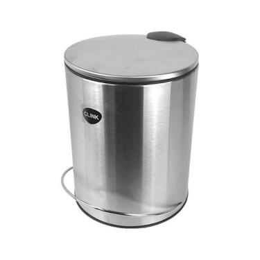 Imagem de Lixeira Bali De Inox Com Pedal E Balde Removível 5 Litros - Clink, CK6