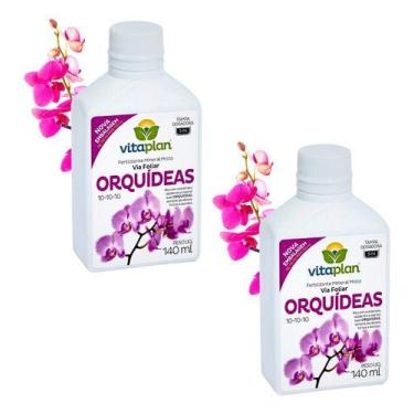 Imagem de Kit 2u Vitaplan Fertilizante Adubo Orquídeas Flores 140ml
