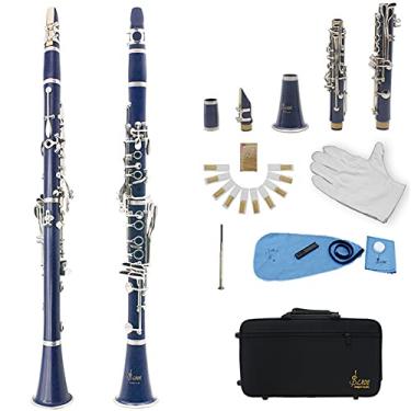 Imagem de Clarinete Com Reed 17 Keys, Botão Bakelite Botão Revestimento Cork Projeto de Abertura Precisa para Músicos (green)