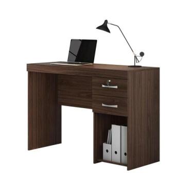 Imagem de Mesa Escrivaninha Office Iara com 2 Gavetas JCM Café - JCM Movelaria