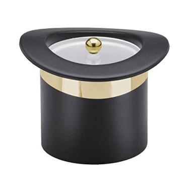 Imagem de Kraftware Balde de gelo Top Hat – Faixa de latão, balde de gelo de 2,5 litros e refrigerador de garrafa de vinho