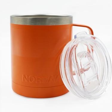 Imagem de NORDAY | Copos de aço inoxidável – Copos | Caneca de café 350 ml Copo térmico laranja | Mantém a temperatura entre 8 e 24 horas | Tampa antiderramamento - Ideal para viagens | Parede dupla - Extra