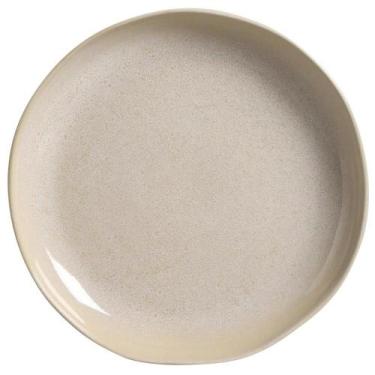 Imagem de Travessas Redonda Grande Orgânico Stoneware Latte Ø36cm - Porto Brasil
