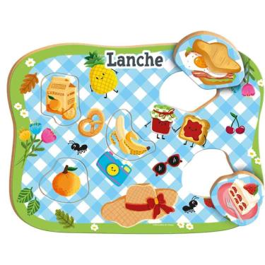Imagem de Jogo Ache E Encaixe - Hora Do Lanche - Madeira - Brincadeira De Criança