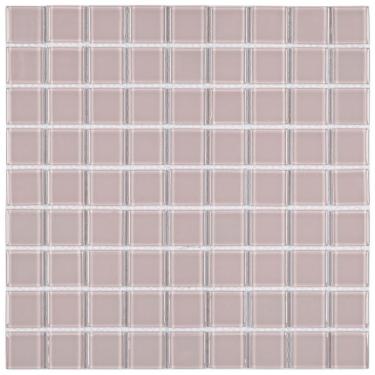 Imagem de Pastilha De Vidro Cristal 29,2x29,2cm 3x3 Rosa Bebê