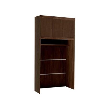 Imagem de Módulo De Quarto Aéreo Solteiro Criative 3 Portas Avelã - Bianchi