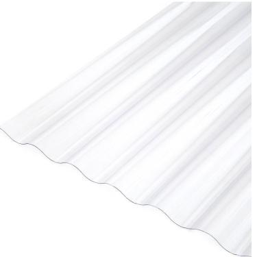 Imagem de Kit Com 10 Telhas Policarbonato 244x50cm Onda Baixa Cristal Transparente