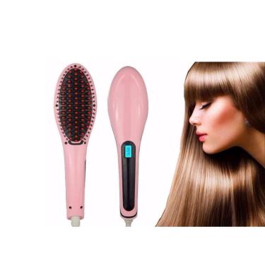Imagem de Escova Mágica Alisadora 230ºc Com Lcd- Digital - Bivolt - Rosa
