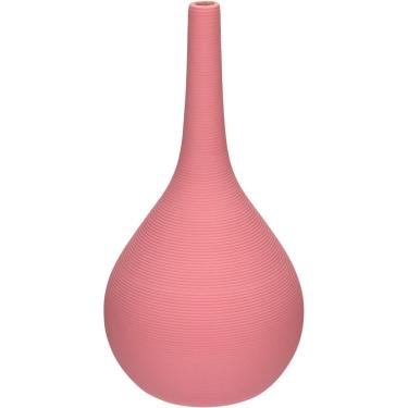 Imagem de Vaso Decorativo Enfiete Casa Aparador Garrafa Home&co Cerâmica 29x15x15cm Rosa