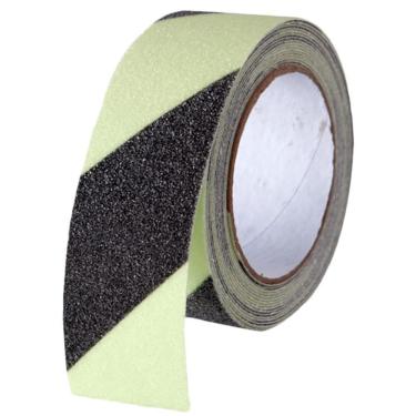 Imagem de Fita Antiderrapante Faixa Refletiva 5 Metros Fluorescente Chao Escada Degraus Antiqueda Meio Fio Segurança