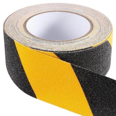 Imagem de Fita Antiderrapante 5 Metros Adesiva Piso Chao Escada Degrau Rampa Previne Acidentes Demarcaçao Segurança