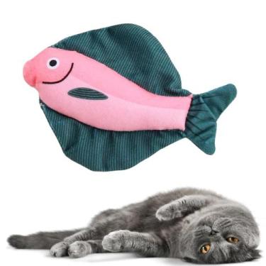 Imagem de Brinquedo Peixe Pelúcia Com Sino Barulho Alivio De Estresse - Pelúcia 