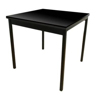 Imagem de Mesa de jantar Industrial 80x80 com Pés em U Compacta Para Ambientes P