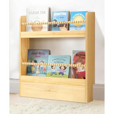Imagem de SUMGAR Estante Infantil Para Quartos, Berçário, Estantes Livros, Criança, Bebê, Montessori, Pequena Quarto, Canto De Leitura, Organizador Madeira Crianças, Prateleira Meninos E Meninas, Creche, 2 Ní