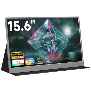 Imagem de qaf Monitor Portátil Para Laptop Fhd 1080P 15,6" Com Extensor De Tela Jogos E Viagens, Compatível Usb-C/Hdmi, Laptop/Pc/Mac/Celular/Ps5/Xbox/Switch
