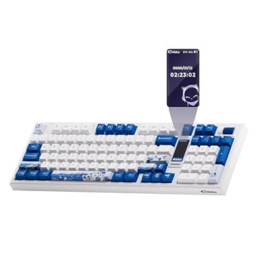 Imagem de Akko Teclado Sem Fio Para Jogos 5098B Com Tela, Roda De Rolagem Mecânica Hot-Swappable Santorini, Numérico, Vedação Rgb, Interruptor Piano Pré-Lubrificado