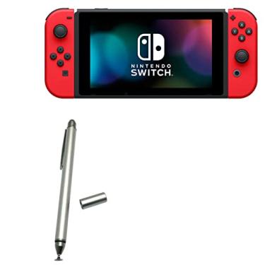 Imagem de Caneta Stylus para Nintendo Switch (Caneta Stylus da BoxWave) – Caneta Stylus capacitiva DualTip, ponta de disco de fibra capacitiva Stylus para Nintendo Switch – Prata metálica
