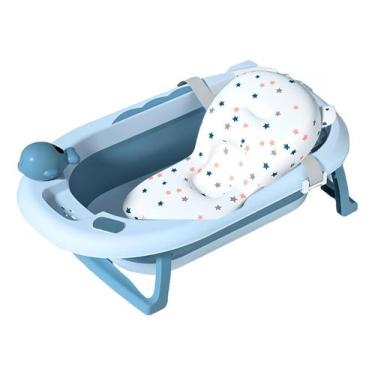 Imagem de Banheira Infantil Confortável E Dobrável C/ Cama Segura - Tibaby, Bran