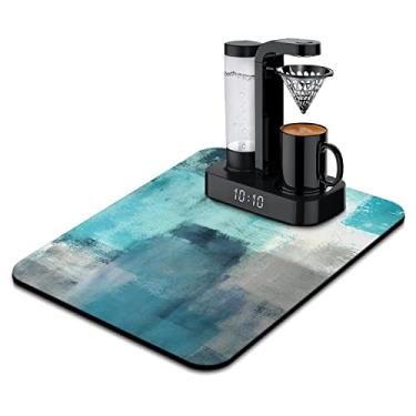 Imagem de Safarsa Tapetes Para Balcão De Café, Acessórios Bancada, Absorventes, Esconder Manchas, Com Fundo Borracha, Secar Pratos, Almofada Drenagem Bancada Cozinha, Decoração Presente (24 X 18 Pol.)