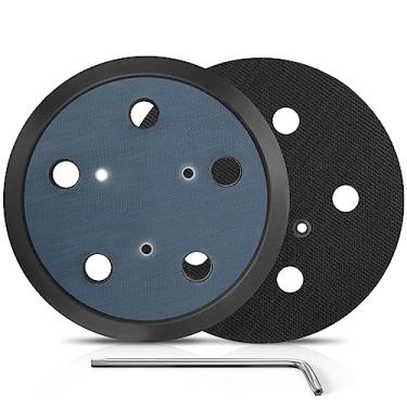 Imagem de Lixadeira orbital para cabo Porter, pacote com 2 peças orbitais de substituição de 12,5 cm e 5 furos para Porter Cable 333 333VS Lixadeiras de órbita aleatória com gancho e laço para lixadeira Porter Cable 13904/13909