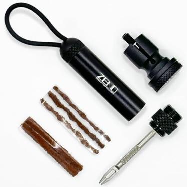Imagem de Kit de reparo de pneu de bicicleta sem câmara Zeno – Inserção de guidão – Inclui ferramenta de encaixe de recipiente de armazenamento e plugues. – Corrige furos de pneu de bicicleta de montanha e