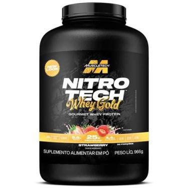 Imagem de Nitro Tech Whey Protein Gold (966g) Muscletech, Morango