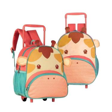 Imagem de Mochila Infantil Escolar De Rodinha - Girafa: Diversão E Praticidade Para Os Pequenos