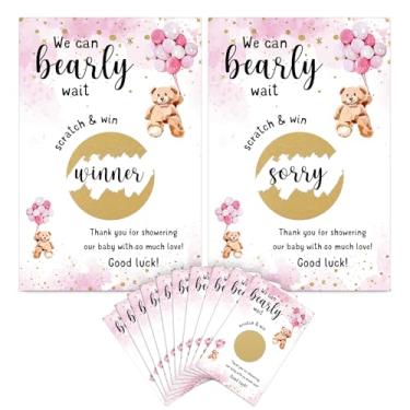 Imagem de Affrolling 100 peças de cartões de jogos de raspar chá de bebê para convidados cartões engraçados de sorteio de agradecimento chá de bebê decorações de jogos pacote de sementes para revelação de