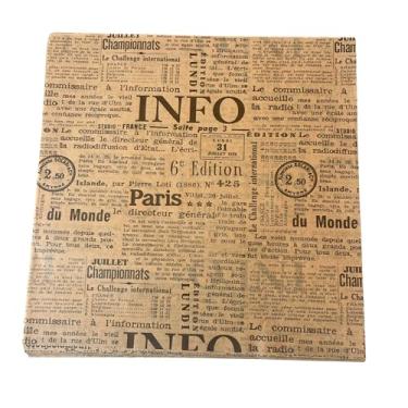 Imagem de Suiwen 100 folhas de papel encerado de 25 x 25 cm (papel de jornal marrom)