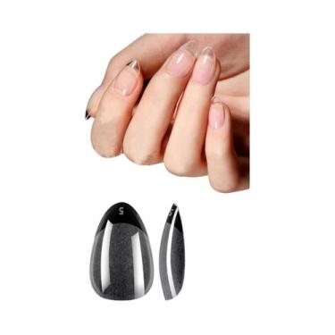Imagem de Unhas Postiças Extra Longas E Transparentes, 120 Peças, Meia Cobertura