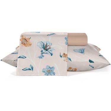 Imagem de Jogo De Cama Queen Teka Crystal Brisa Do Mar 4 Peças